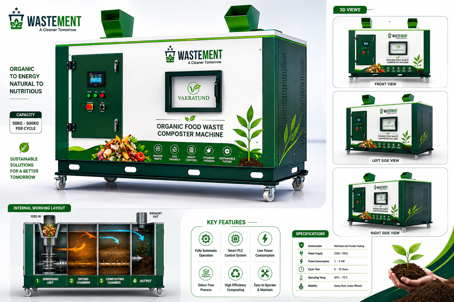 Organic waste composter