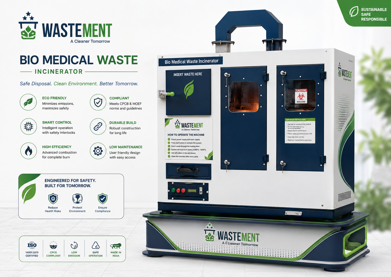 Smokeless Bio Medical Waste Incinerator